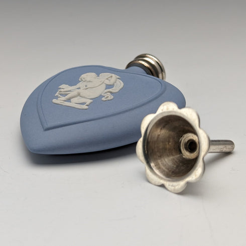British Vintage Wedgwood Jasperware Heart-shaped Perfume Bottle